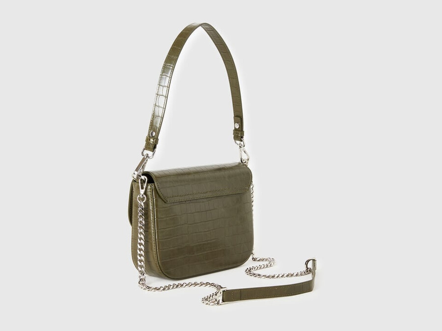 small green be bag with coconut print