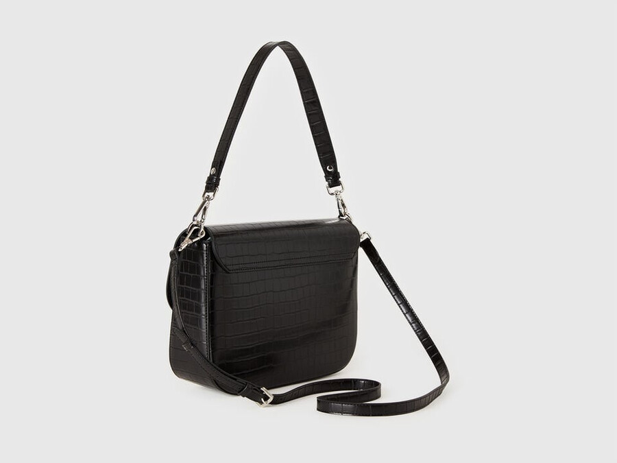 large black be bag with coconut print