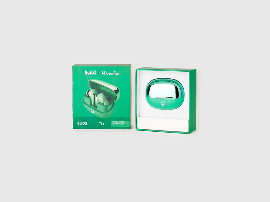 green icon imiki x benetton earbuds