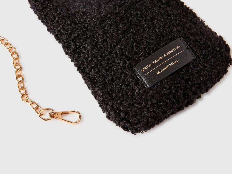 faux fur cell phone holder