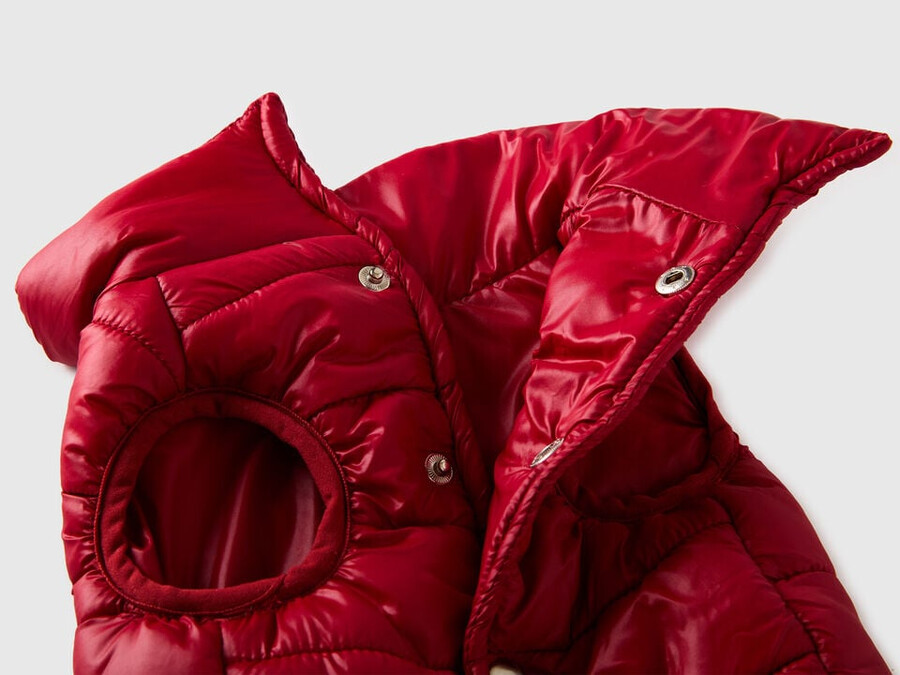 strawberry red padded jacket for dogs