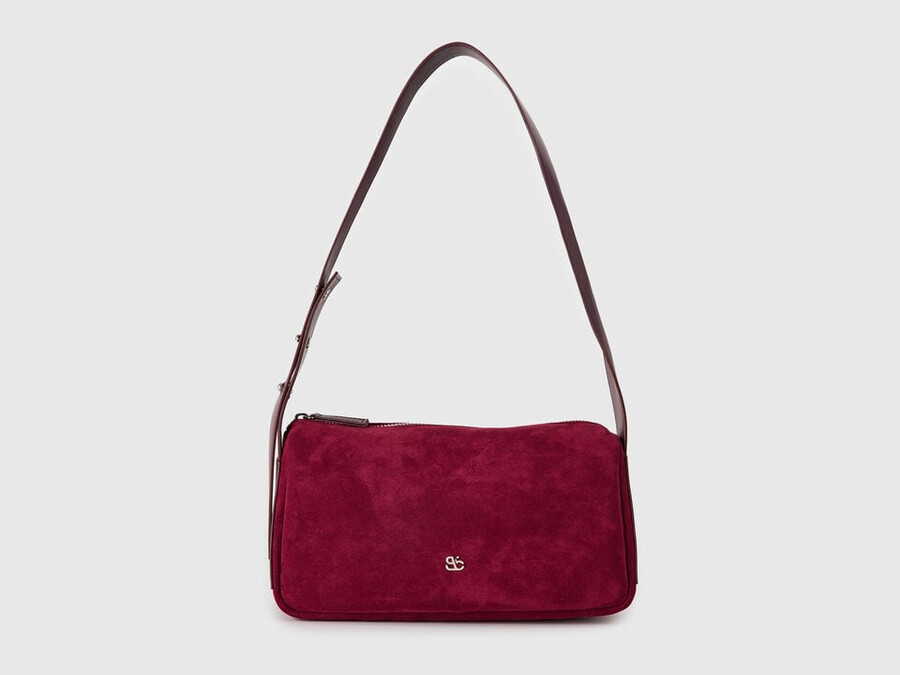 suede-look shoulder bag