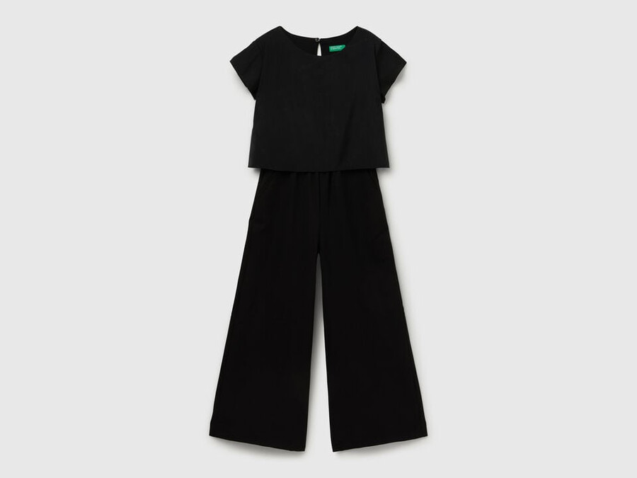 flowy short sleeve jumpsuit