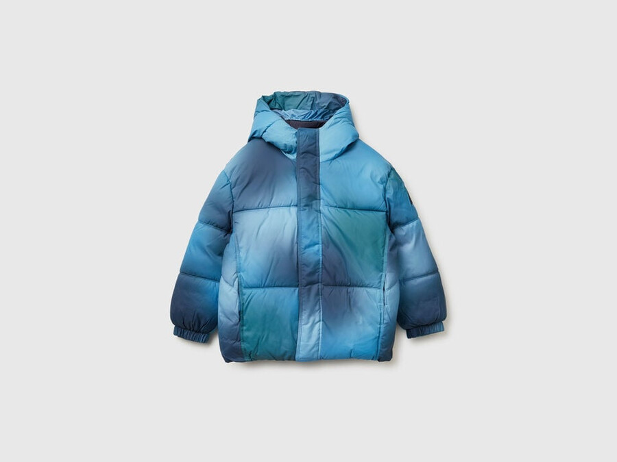 padded jacket in shaded nylon