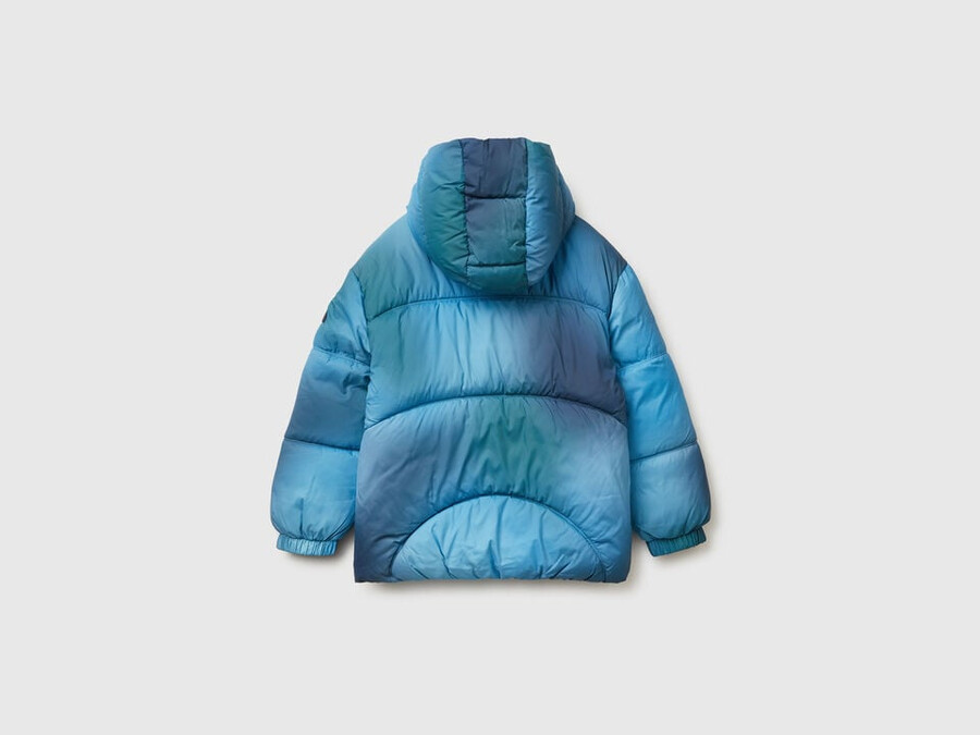 padded jacket in shaded nylon