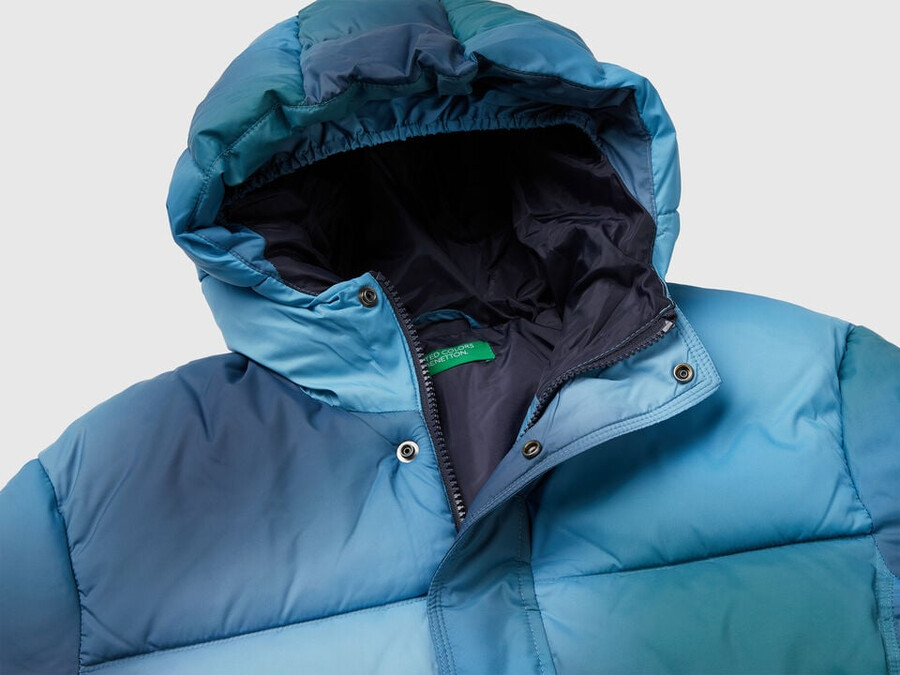 padded jacket in shaded nylon