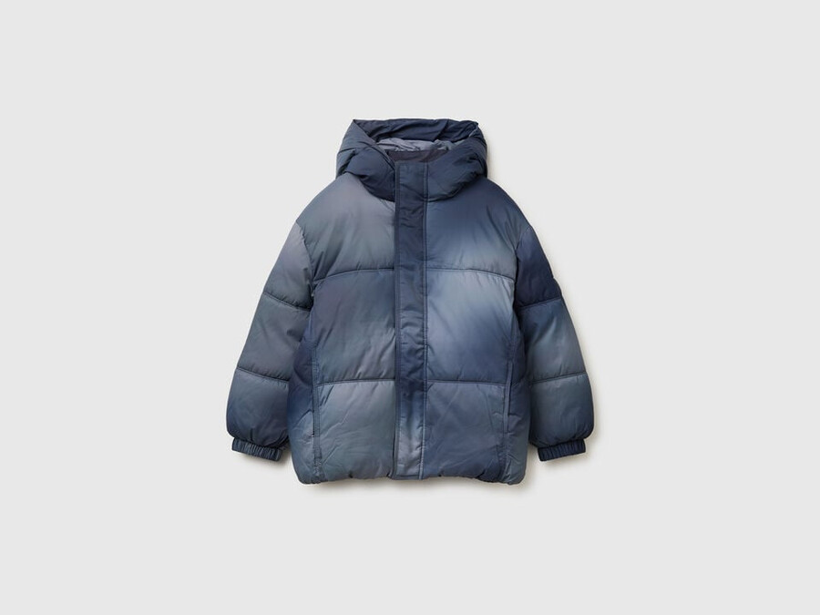 padded jacket in shaded nylon