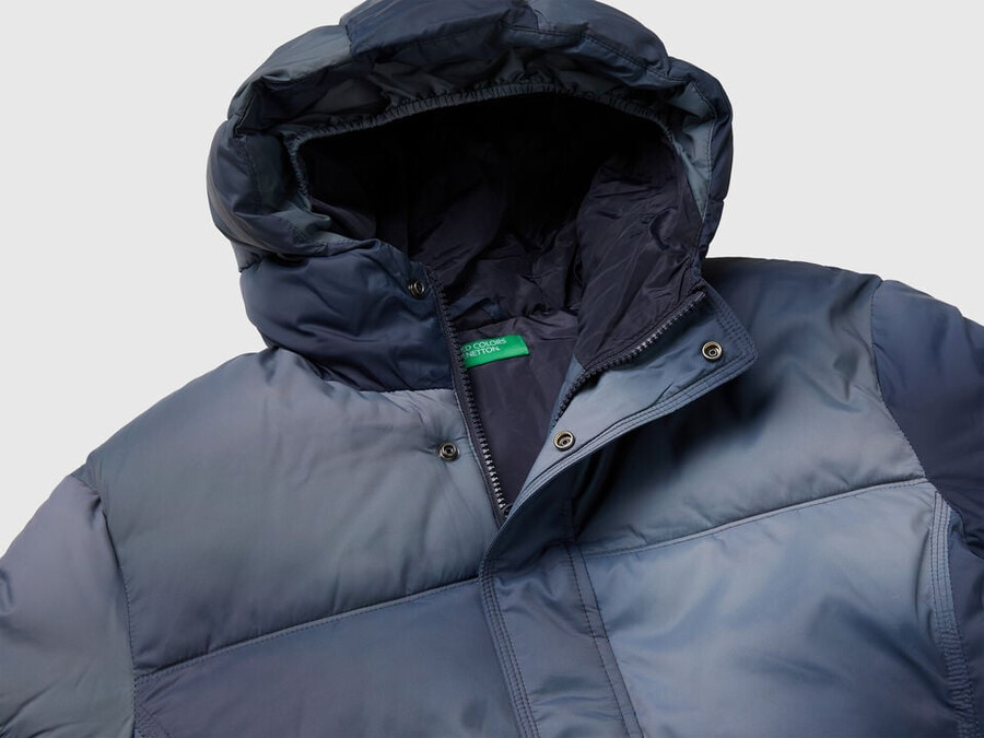 padded jacket in shaded nylon