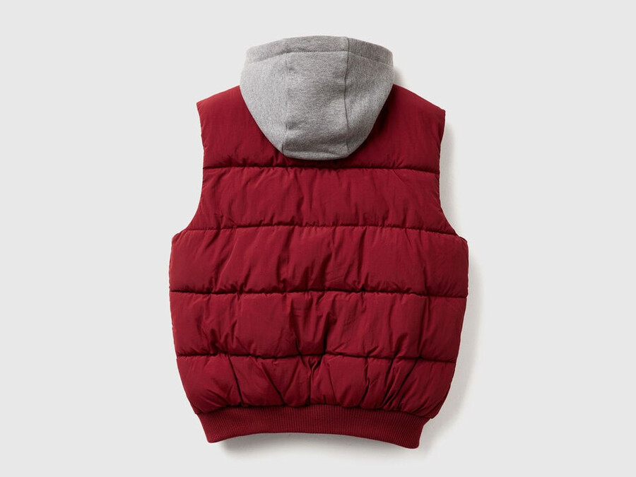 padded vest with removable hood