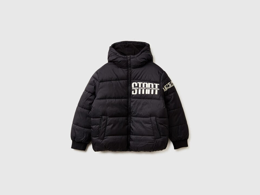 jacket with fleece lined print