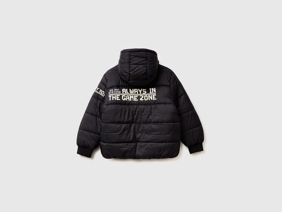 jacket with fleece lined print