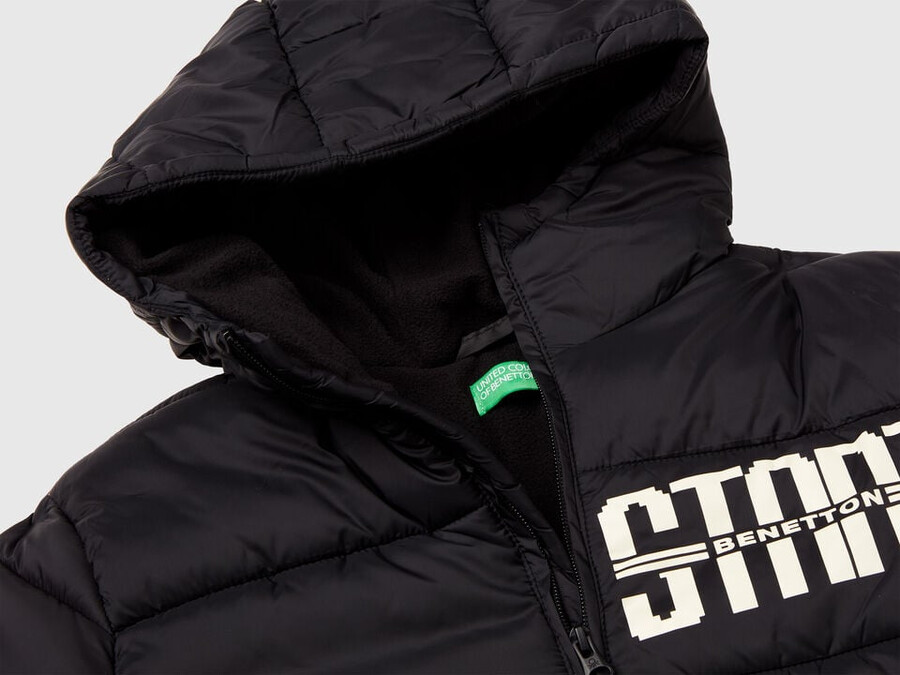 jacket with fleece lined print