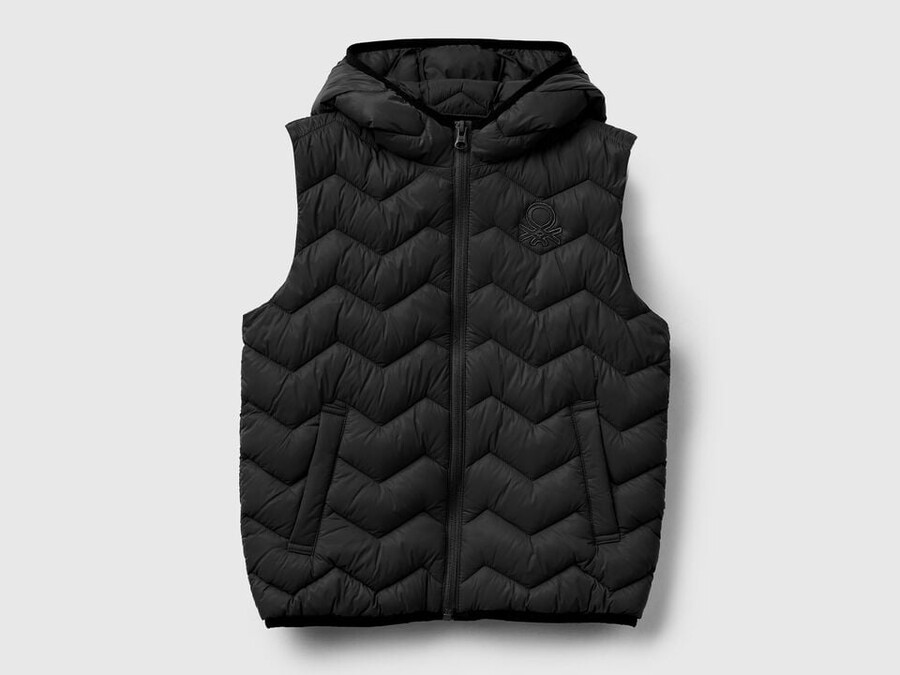 padded vest with hood