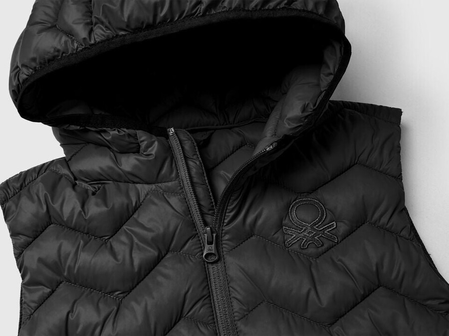 padded vest with hood