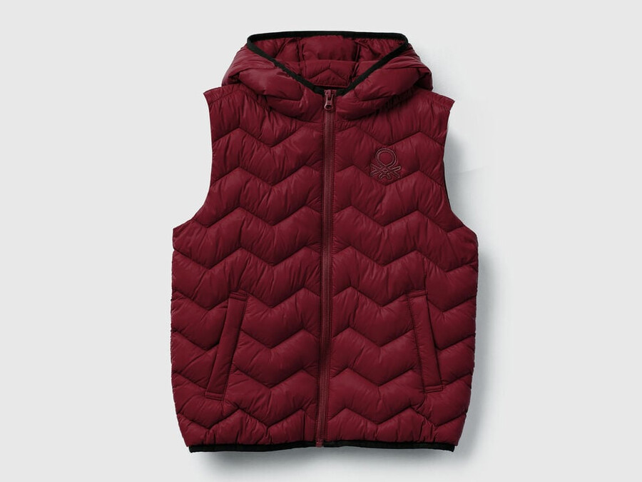 padded vest with hood