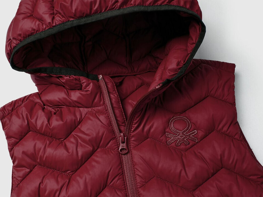 padded vest with hood