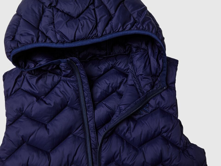 padded vest with hood