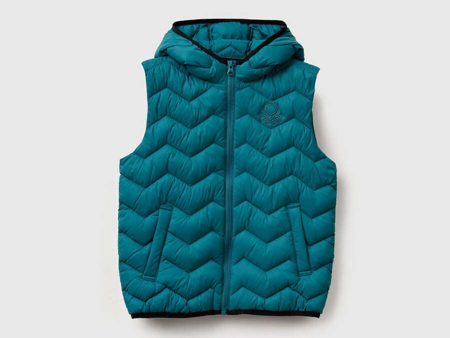 padded vest with hood