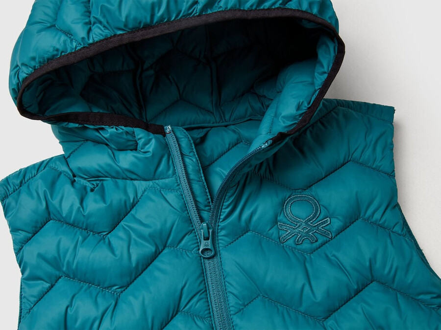 padded vest with hood