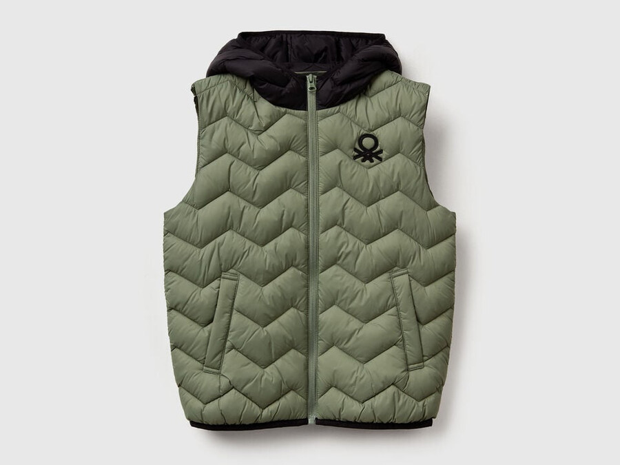 padded vest with hood