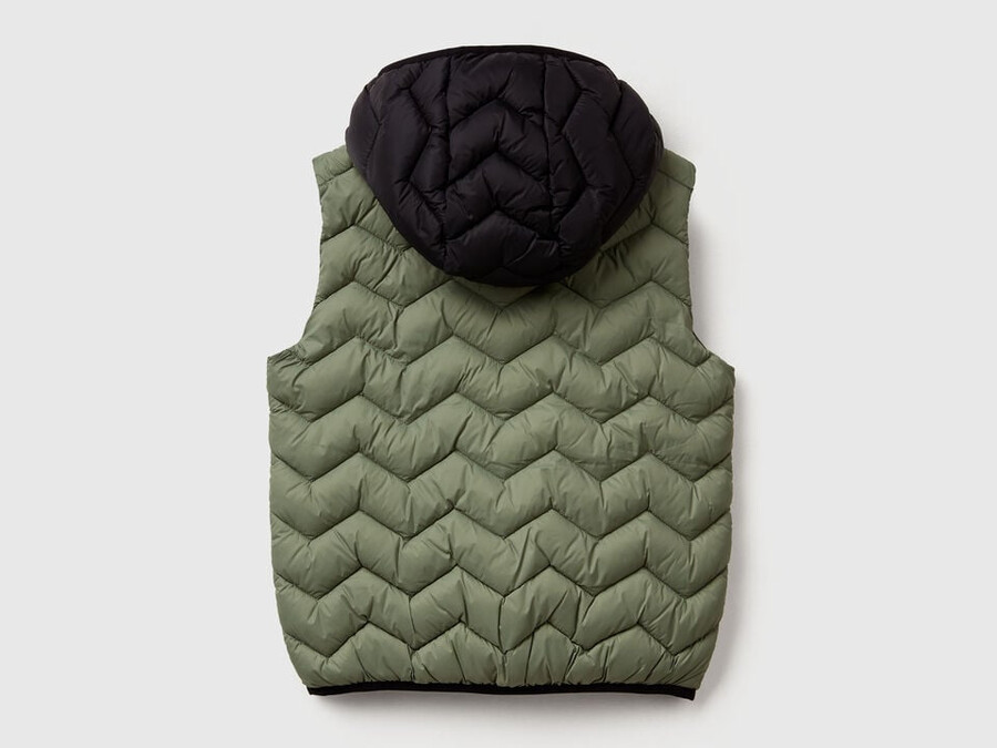 padded vest with hood