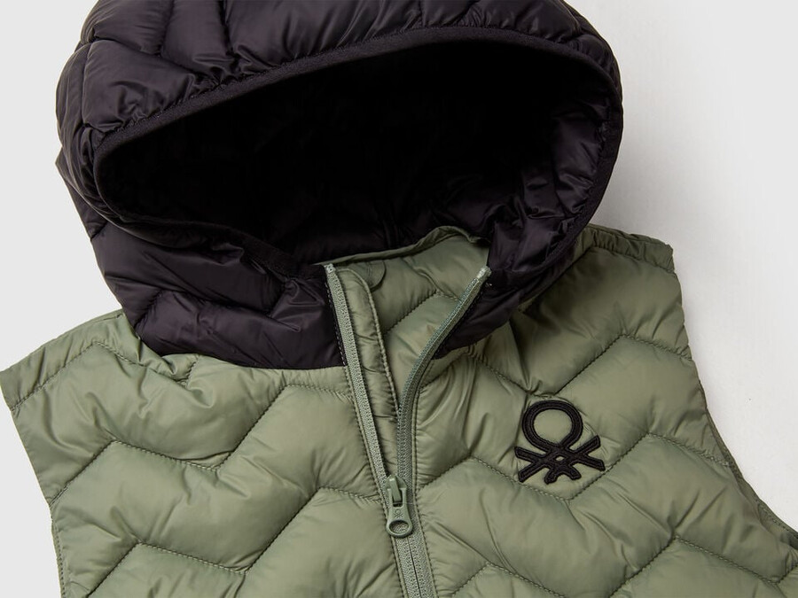 padded vest with hood