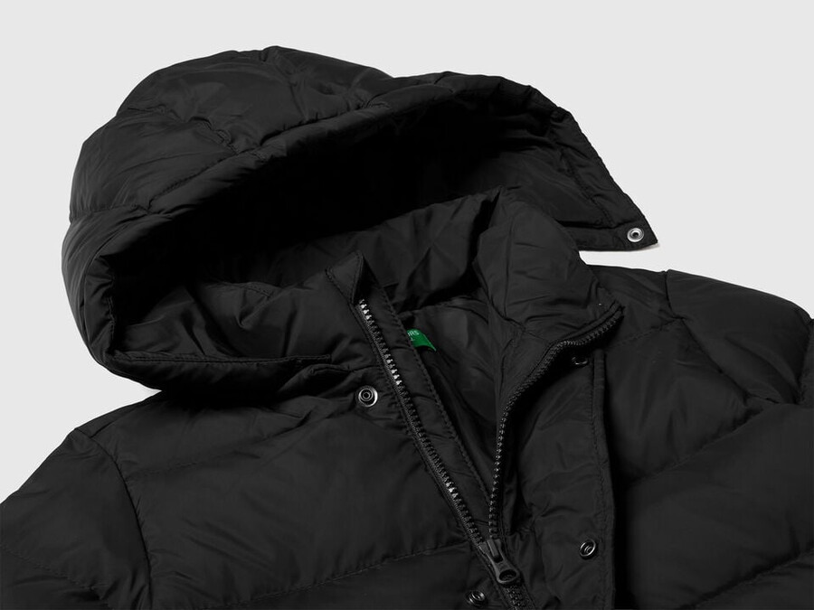 padded jacket with removable hood