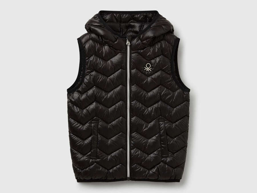 padded vest with hood
