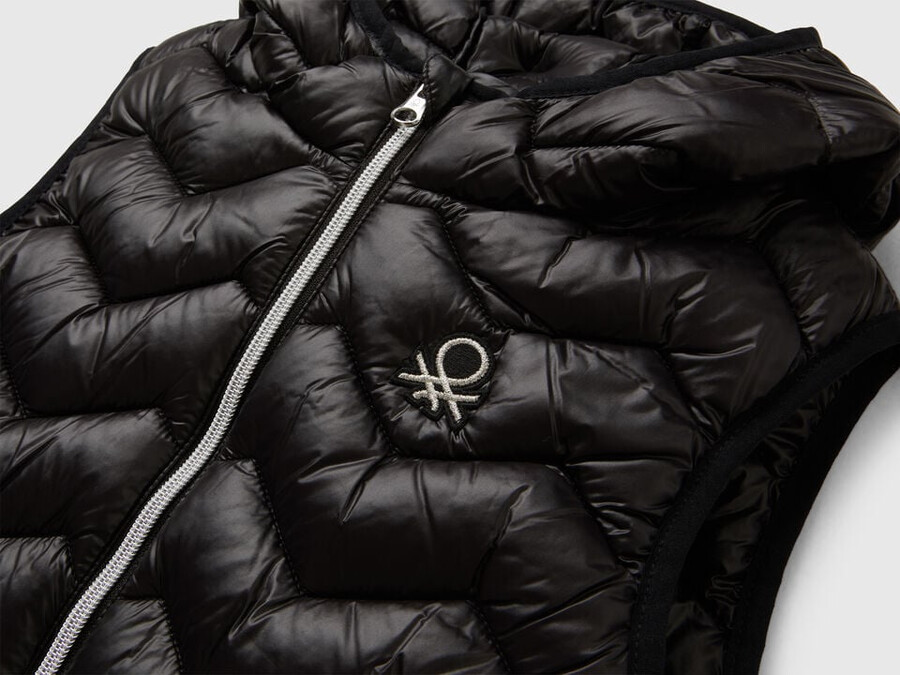 padded vest with hood