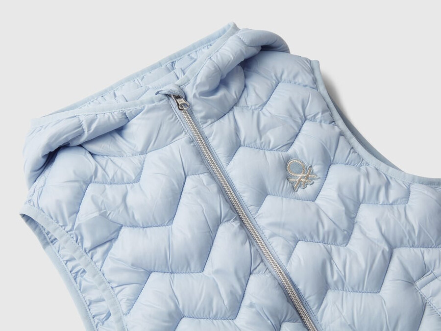 padded vest with hood