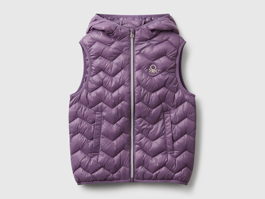 padded vest with hood