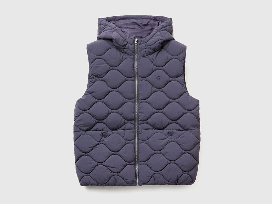 padded vest with hood