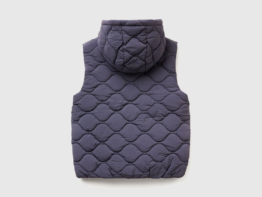 padded vest with hood