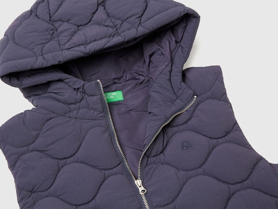 padded vest with hood