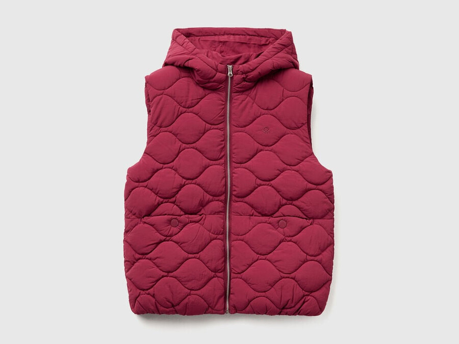padded vest with hood