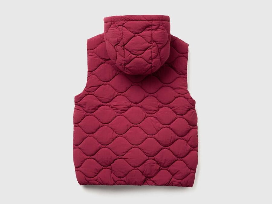 padded vest with hood