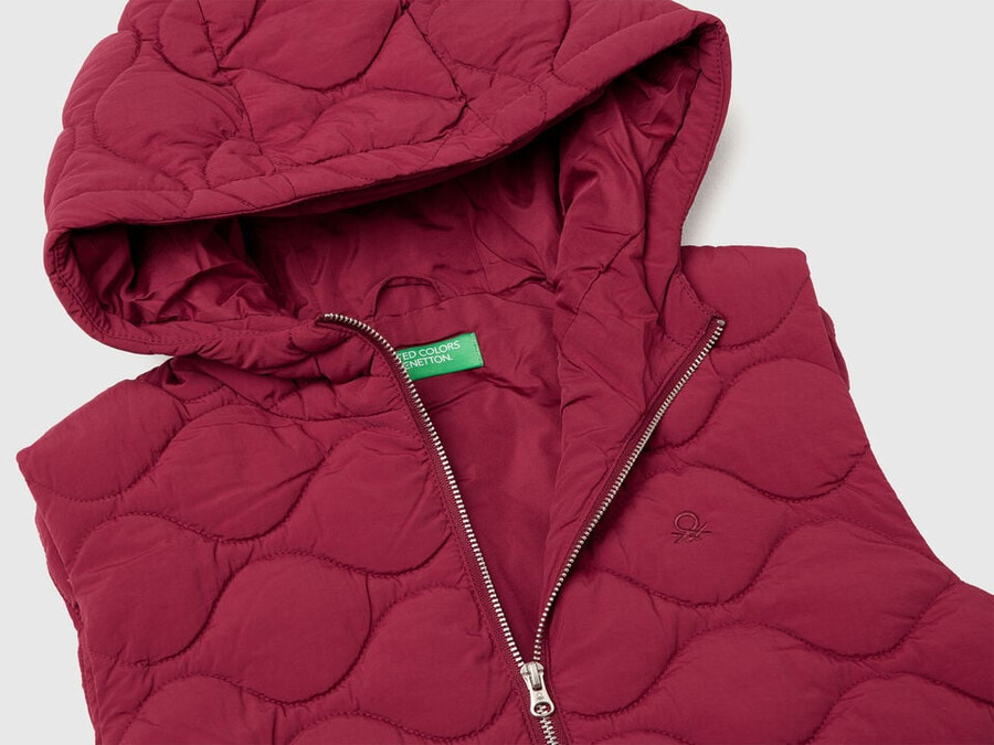 padded vest with hood