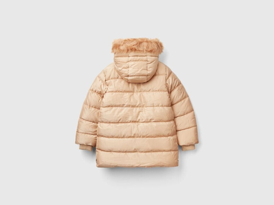 long padded jacket in glossy nylon