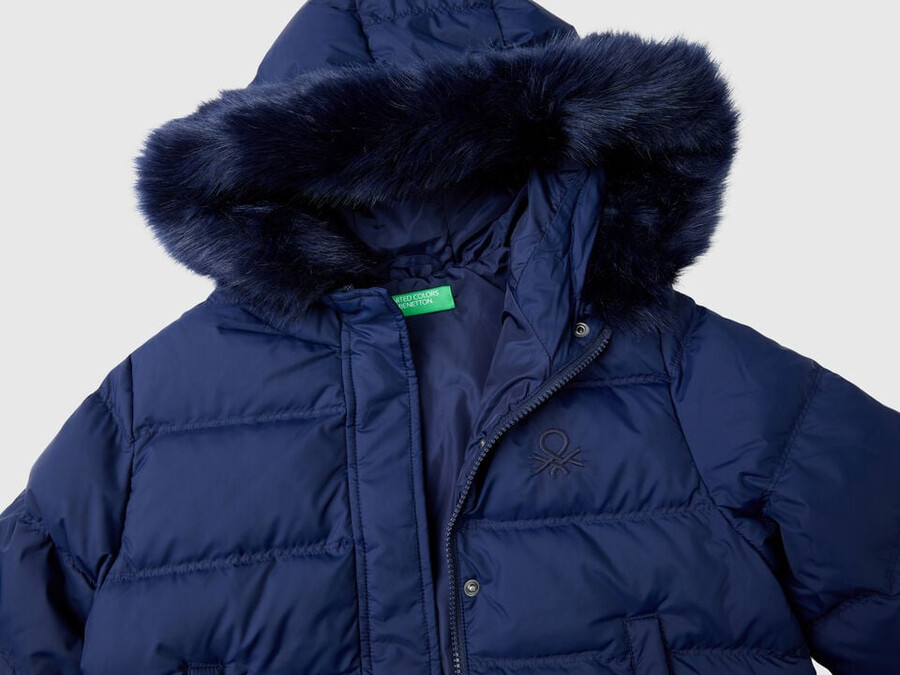 rain defender down jacket with detachable hood