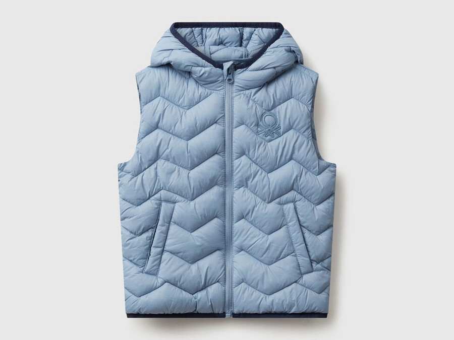 padded vest with hood