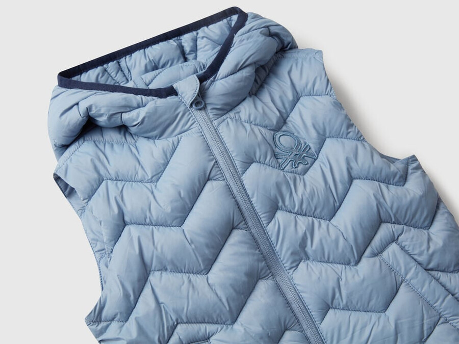 padded vest with hood