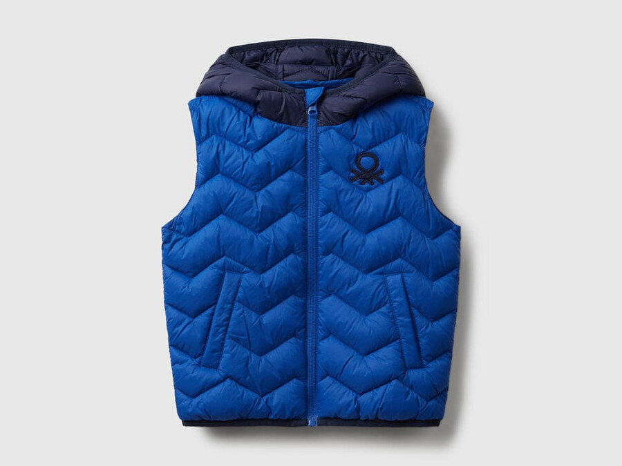 padded vest with hood