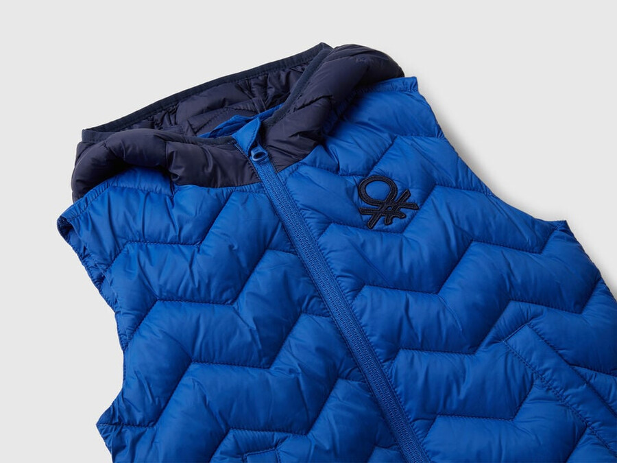 padded vest with hood