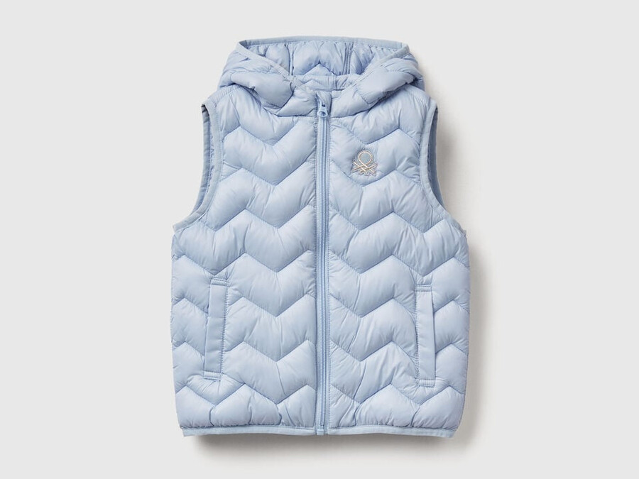 padded vest with hood