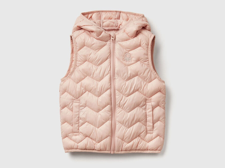 padded vest with hood