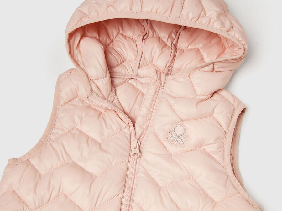 padded vest with hood