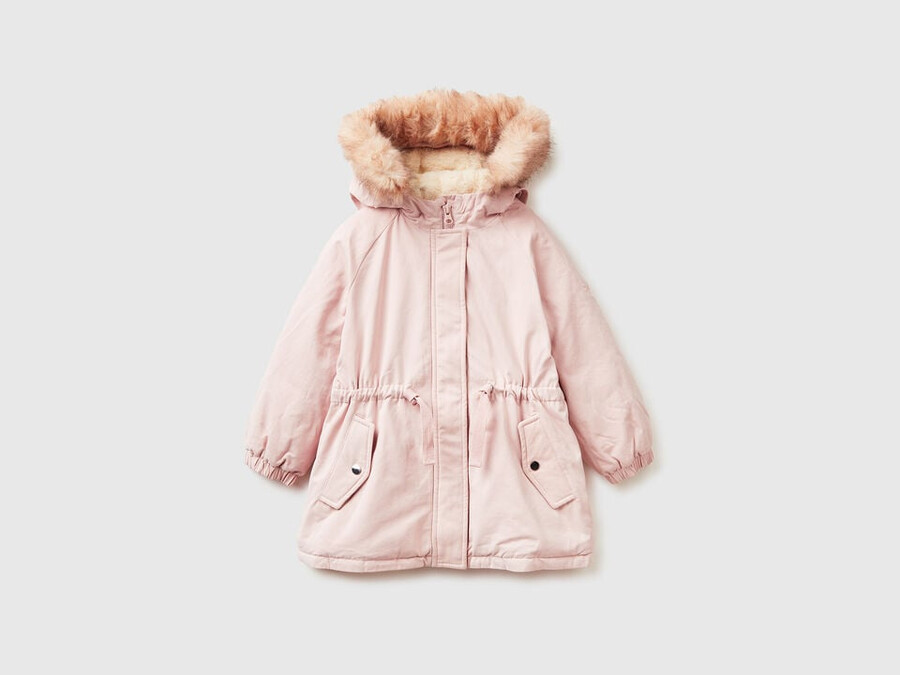 padded parka with drawstring