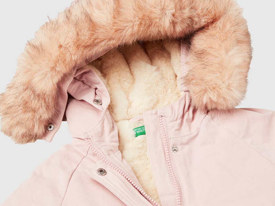 padded parka with drawstring