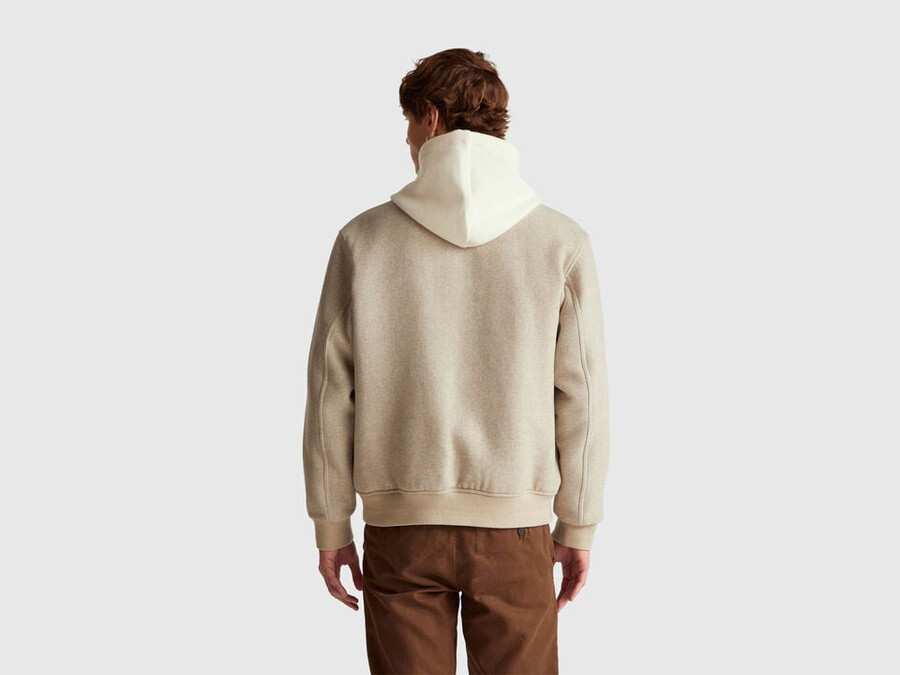 bomber jacket in wool blend