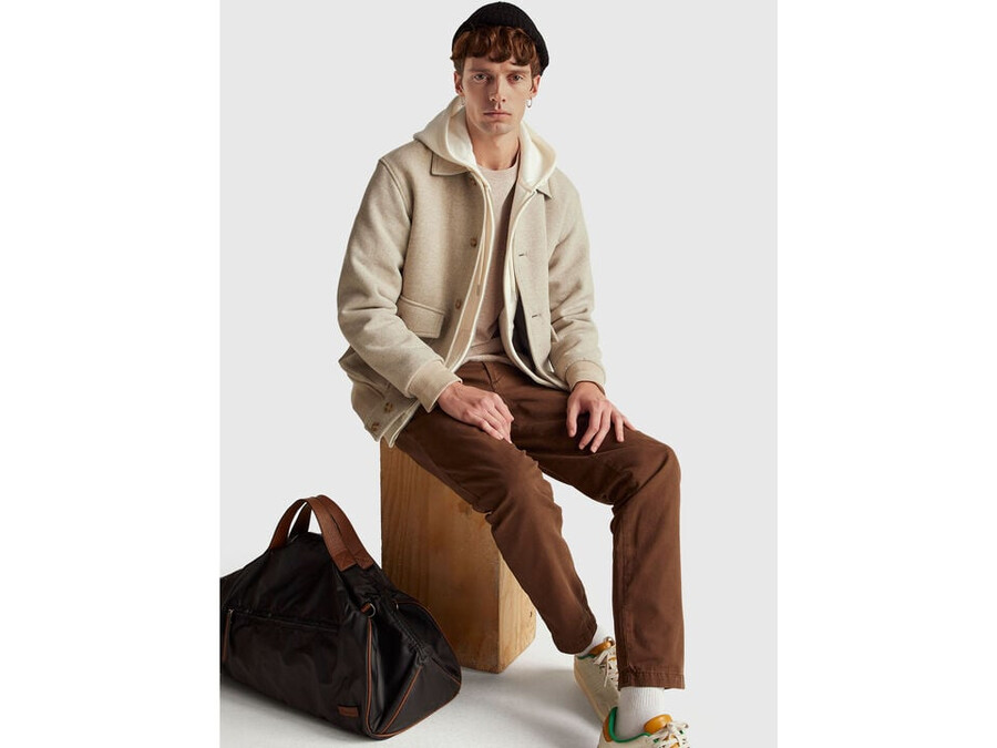 bomber jacket in wool blend